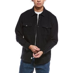 James Campbell Mens  Overshirt, Black